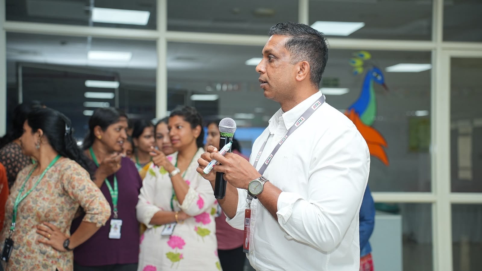 Major Deepak Raj facilitating a session with teachers